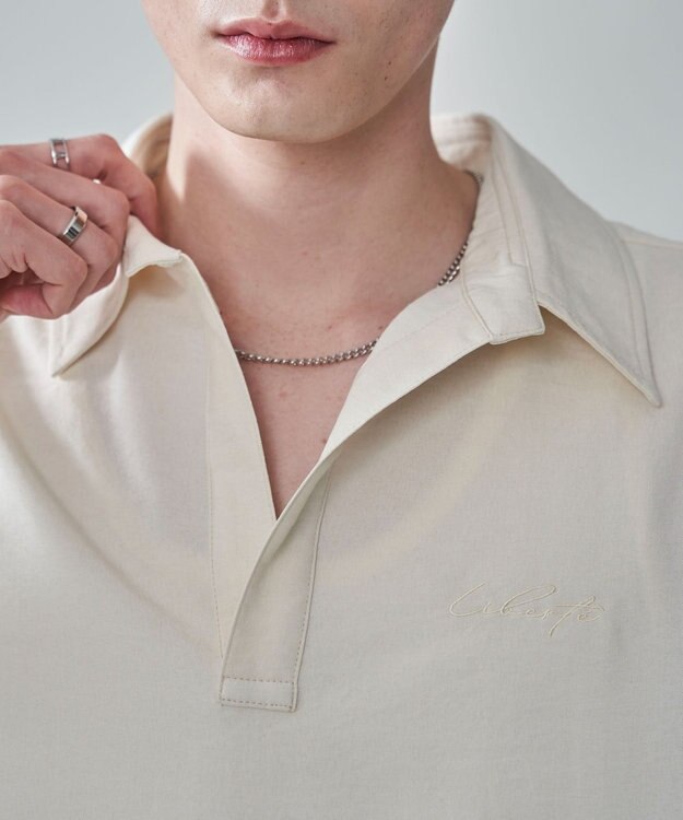 WEGO リネンライクスキッパーシャツ（SS） オフホワイト