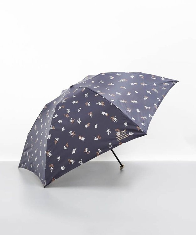 AURORA JILL STUART（ジル スチュアート）フルーツ柄プリント 晴雨兼用傘（折りたたみ・軽量傘） ネイビー