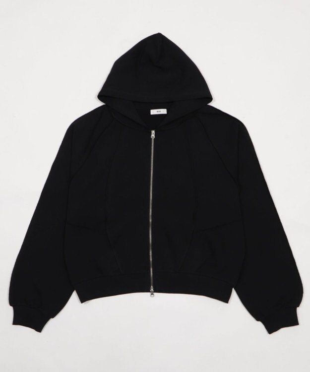 WEGO 【ユニセックス着用ITEM/MLサイズ展開】スウィッチングZIPパーカー ブラック