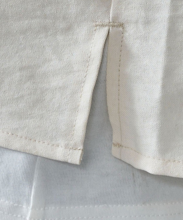 WEGO リネンライクスキッパーシャツ（SS） オフホワイト