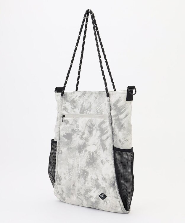 JOSEPH ABBOUD MOUNTAIN 【軽量/ECO撥水/ポケッタブル】エンボスプリント トートバッグ ライトグレー系5