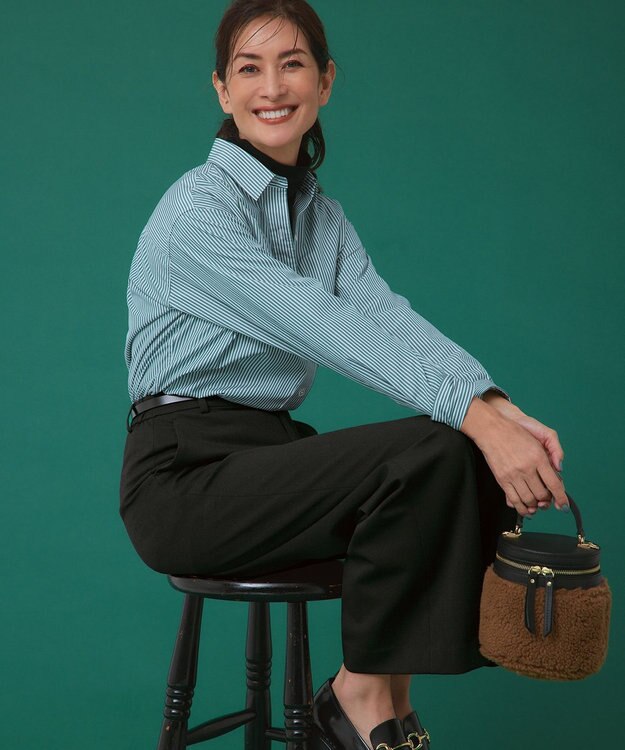 23区 VIOLAdORO エコムートン ショルダー バッグ ダークブラウン系