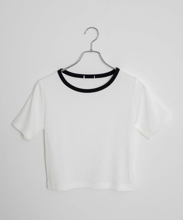 WEGO 【洗える/SML】コンパクトリブT ホワイトその他