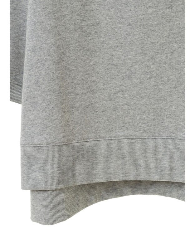 Green Parks ボートネックラメミニ裏毛プルオーバー Gray Mixture