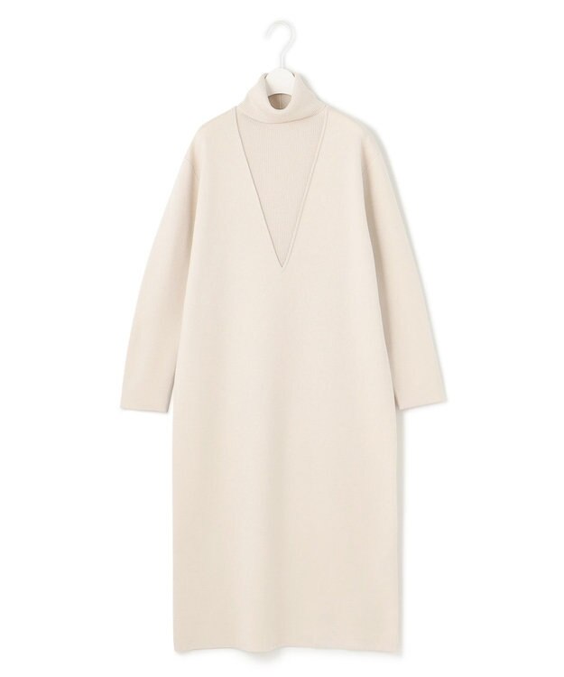 ICB 【WEB限定カラーあり】ウールブレンドスムース レイヤードデザインワンピース トープ系［WEB限定］