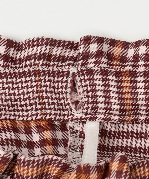 組曲 KIDS 【110-140㎝】Chocolat de check キュロット ワイン×オレンジ系4