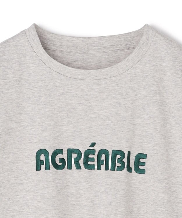 UNFILO BEAUTY FORM-T cotton ロゴ フレンチスリーブ Tシャツ TOPグレー