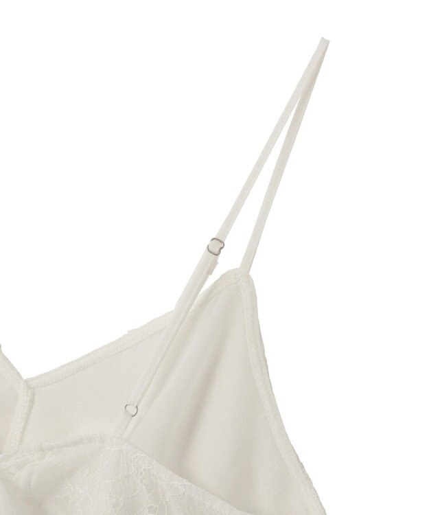 earth music&ecology フリンジレースバックリボンキャミ Off White