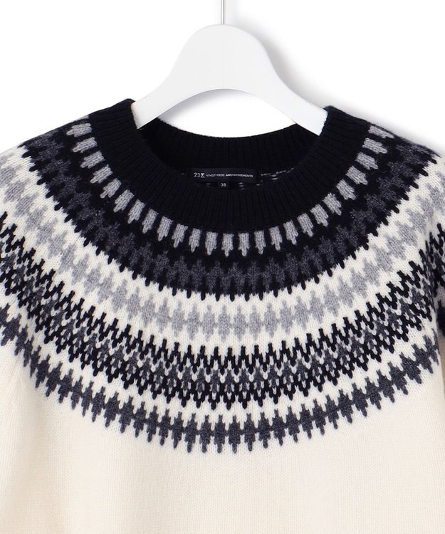 23区 フェアアイル ニット アイボリー系