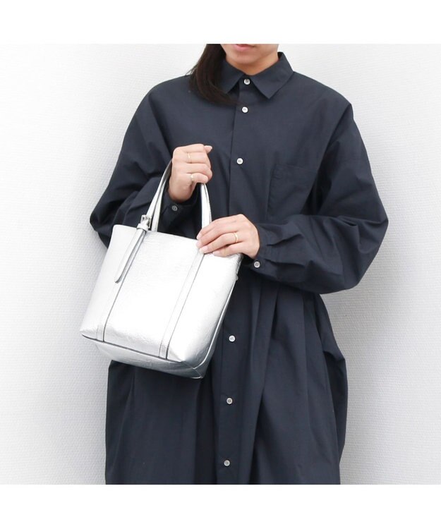 UNBILLION カシュカシュ cachecache / クラッシュメタリック2wayミニトート シルバー