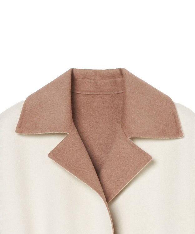 JOSEPH ダブルフェイスリバーシブル　ミドルコート Ivory/Blusher