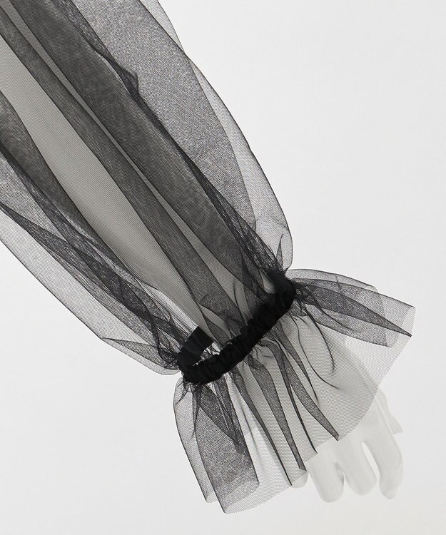 23区 S 【GOLD LABEL】チュール ギャザーブラウス ブラック系