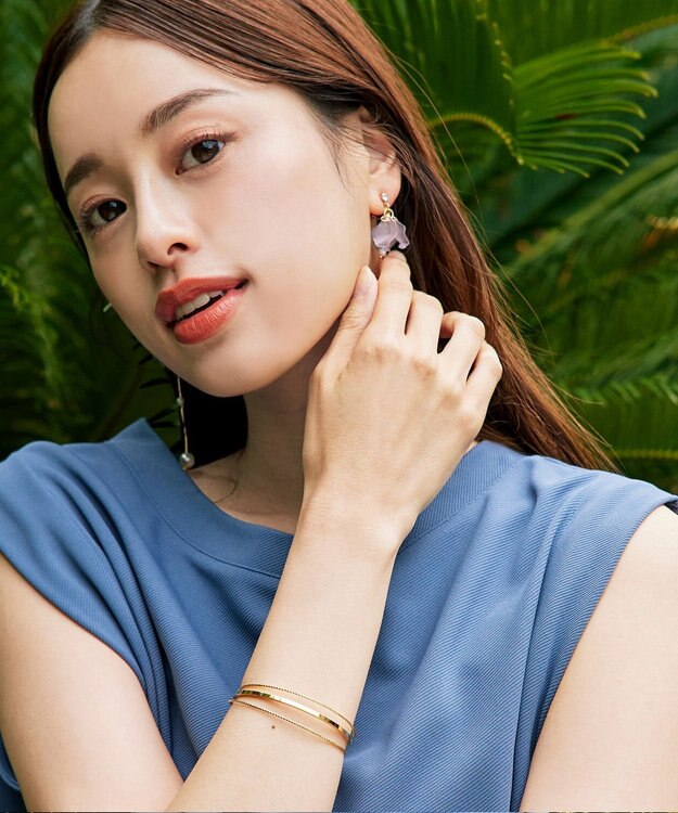 Tiaclasse 重ね付け風バングル ゴールド