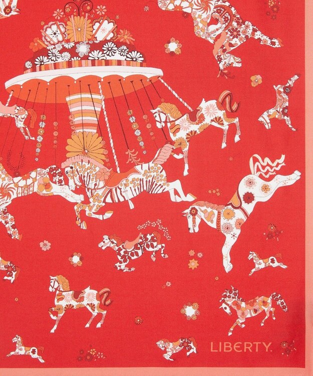 LIBERTY. エモリー キャンキャン シルクスカーフ 45 レッド