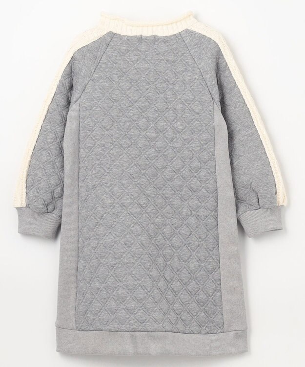 組曲 KIDS 【110-140㎝】ダイヤキルト ワンピース グレー系
