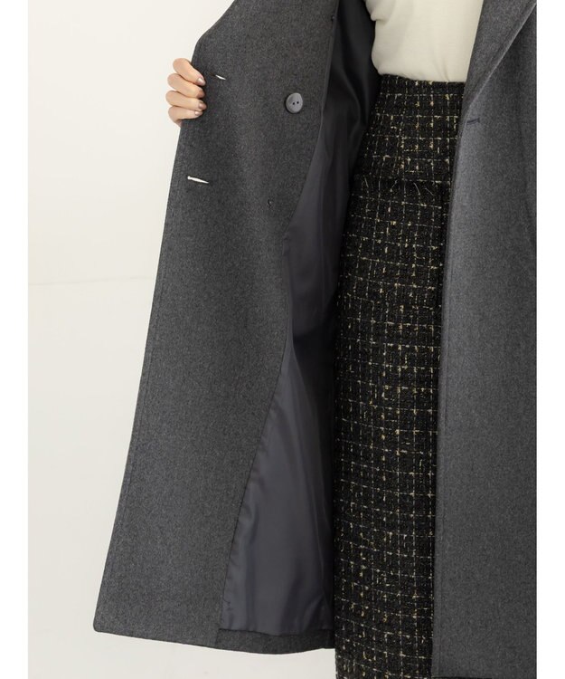 Te chichi チェスターコート チャコールグレー