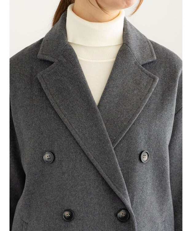 Te chichi チェスターコート チャコールグレー