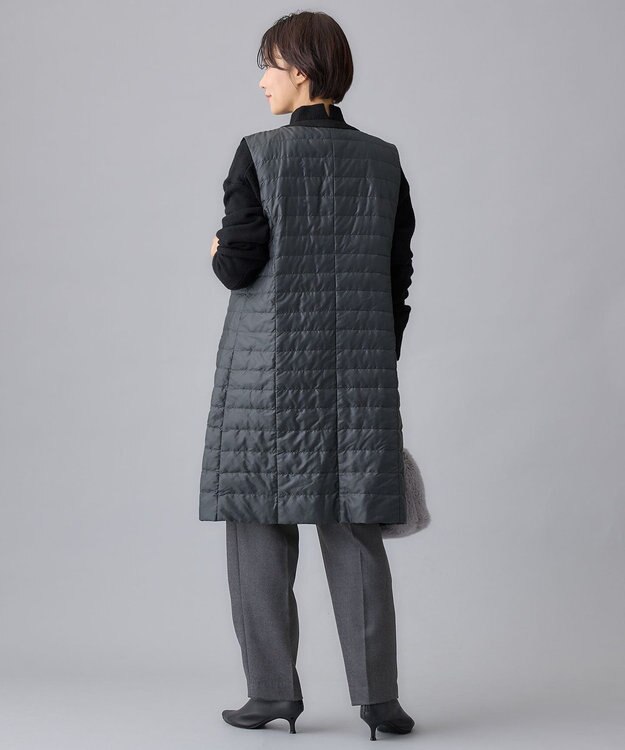 自由区 【洗える】ライトダウン ジレ ミッドナイト