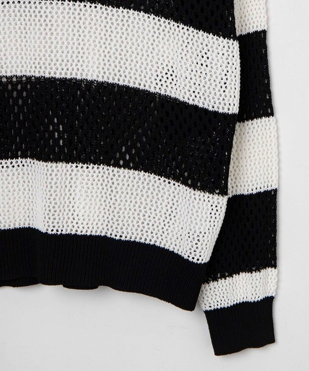 WEGO ボーダーニットビッグPO ブラックボーダー