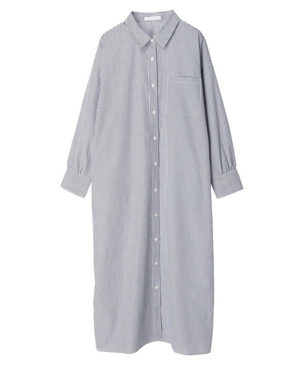 Green Parks アソートシャツワンピース Stripe Navy