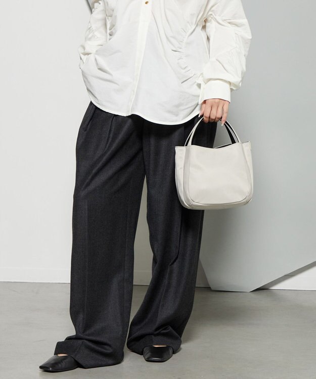 Y'SACCS 【ムック本掲載】ナイロンボンディング2WAYトート　SSサイズ アイボリー