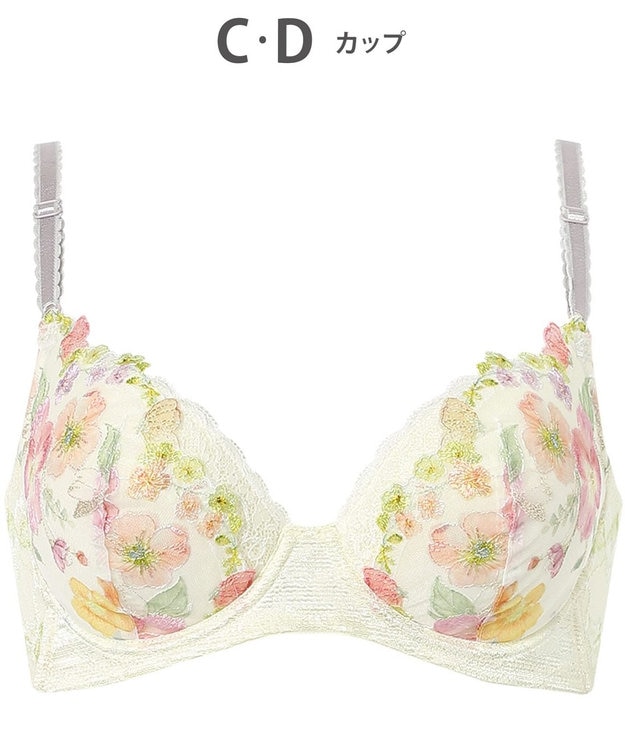 Wing ブラジャー 背中の段差をスムージング 脇高設計 バストの脇流れをブロック 【後ろ姿きれいブラ】 ブラ KB2722 ウイング／ワコール クリーム