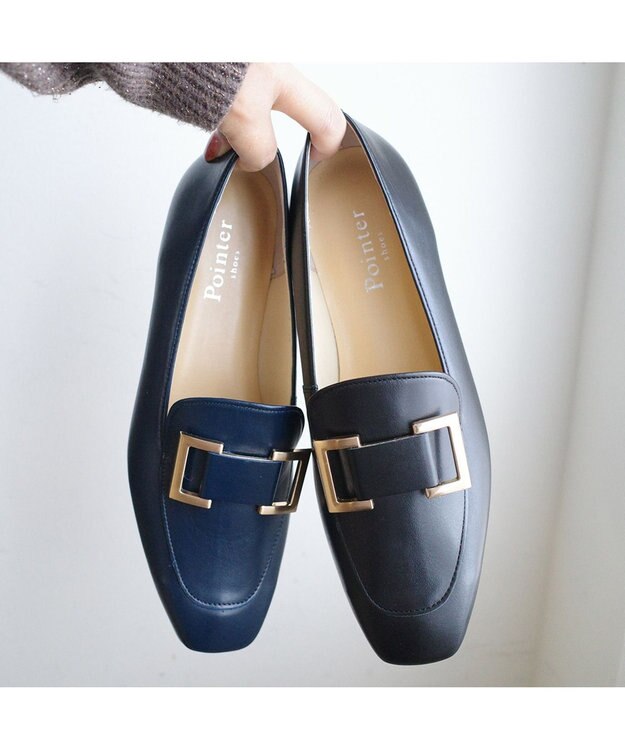 Pointer 日本製 国産牛革ローファー ダークネイビー