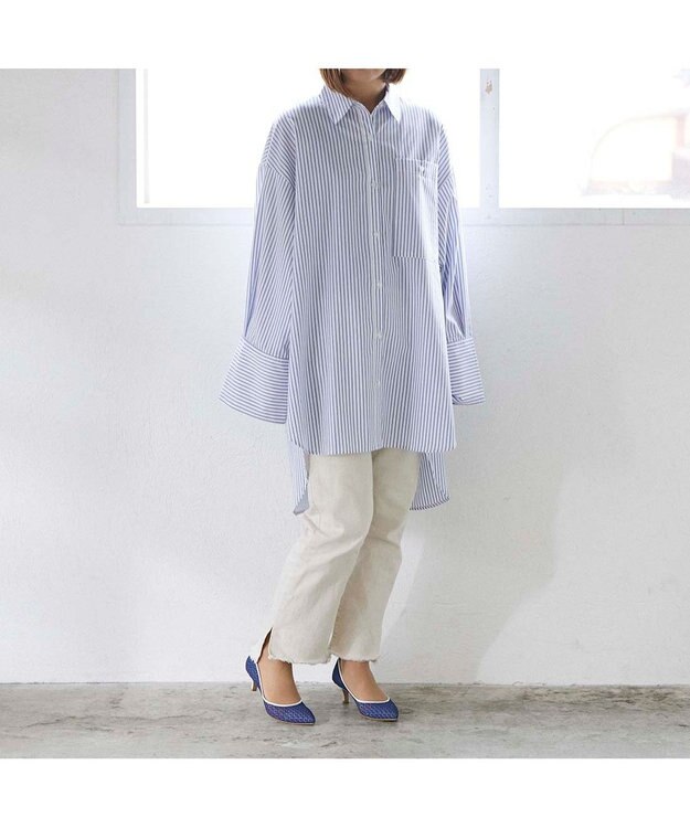 MODE ET JACOMO <carino>レースデザインパンプス ブルー