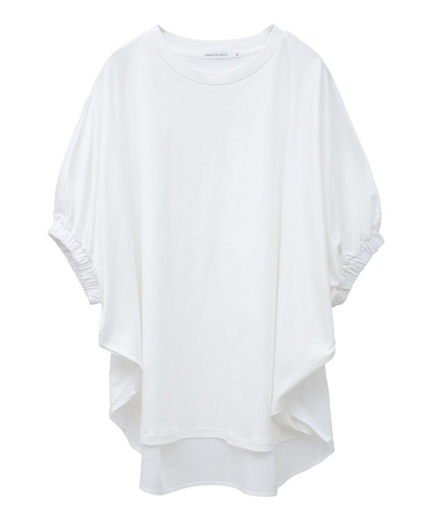 AMERICAN HOLIC 異素材ドッキングドルマンプルオーバー Off White