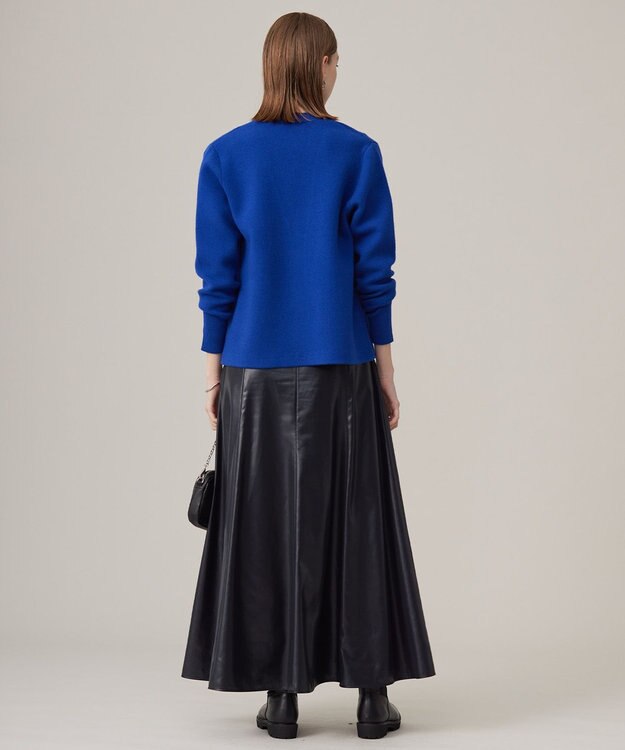 ICB 【洗える】ソフトカシミヤミックス Vネックニットカーディガン ロイヤルブルー系