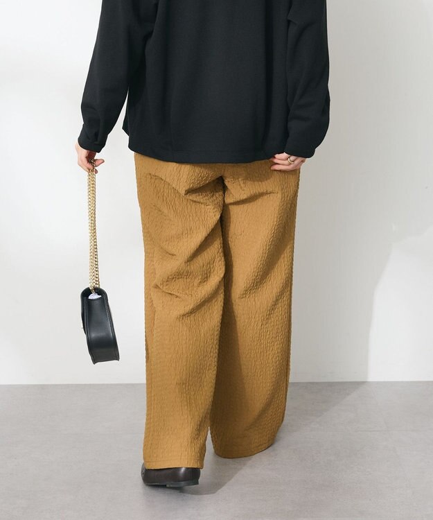 CRAFT STANDARD BOUTIQUE ふくれジャガードパンツ Camel