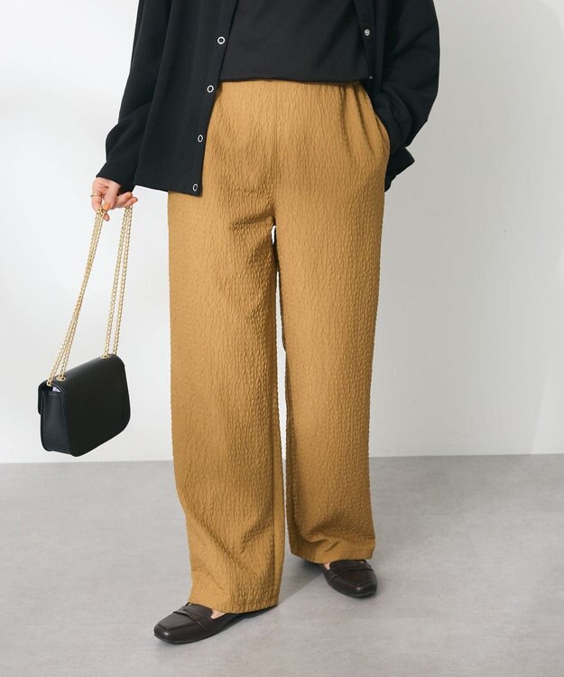 CRAFT STANDARD BOUTIQUE ふくれジャガードパンツ Camel