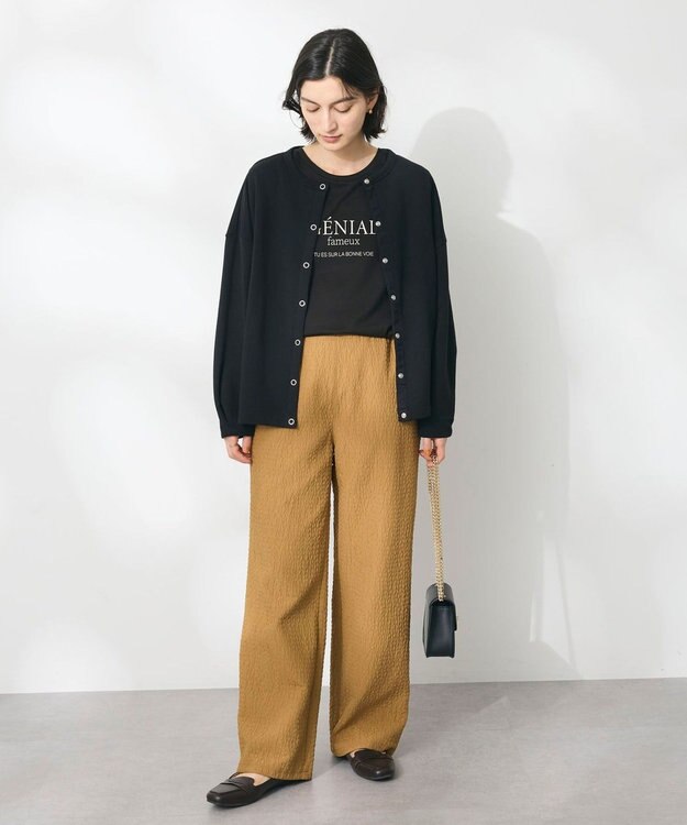 CRAFT STANDARD BOUTIQUE ふくれジャガードパンツ Camel