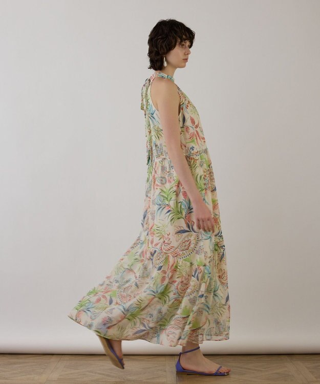 GRACE CONTINENTAL リゾートプリントティアードワンピース キナリ