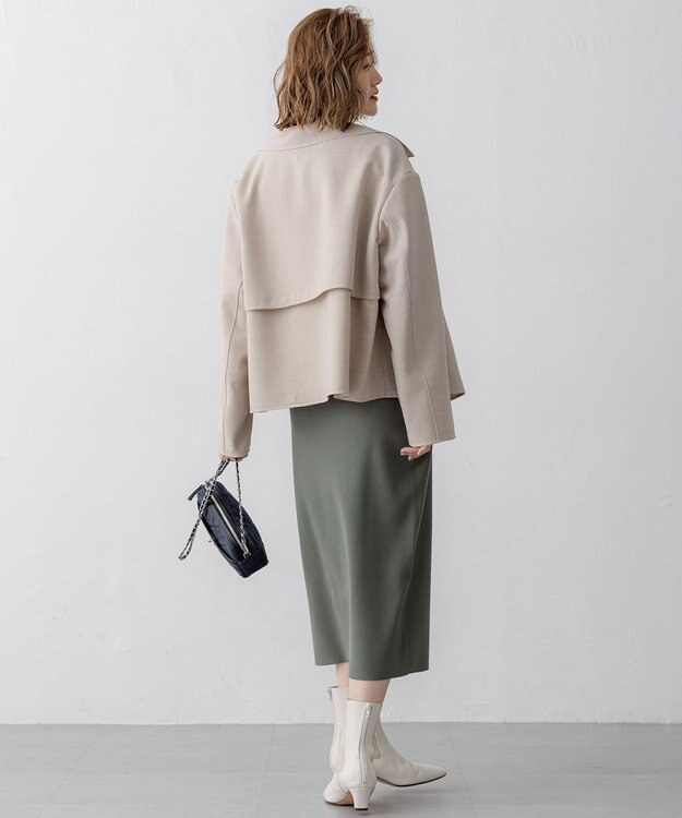 23区 L TWライトリバー ショートトレンチコート ベージュ系