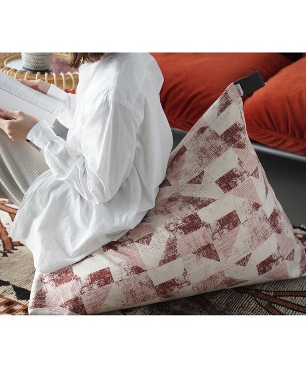 ビーズクッション tetra 【&CRAHUG】オーガニックコットン8号帆布 ビーズクッションNAGI ピンク