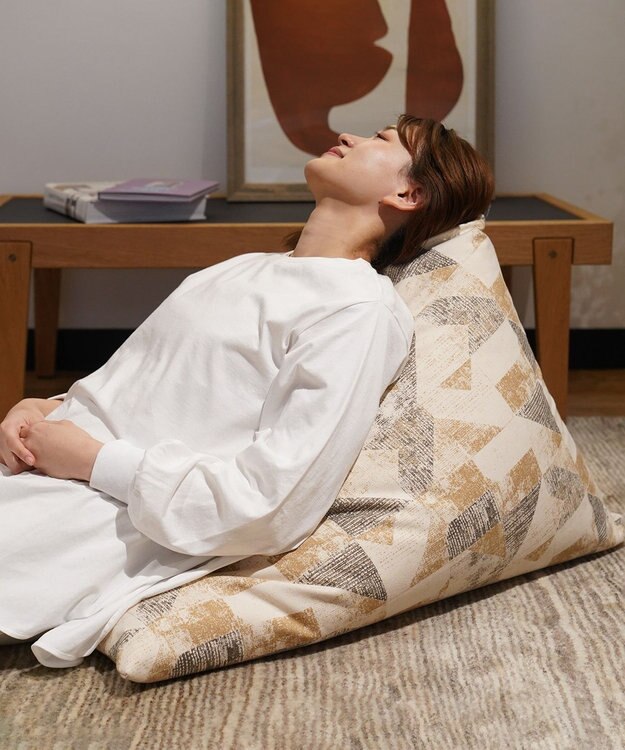 ビーズクッション tetra 【&CRAHUG】オーガニックコットン8号帆布 ビーズクッションNAGI ベージュ