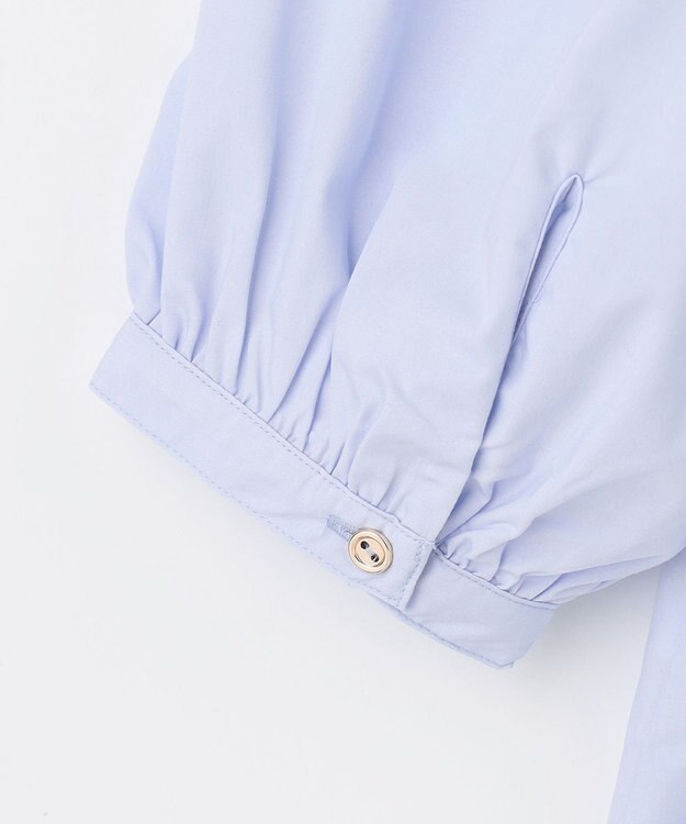 ANY 【UVカット/抗菌防臭/吸水速乾】エニィファンクション袖タックブラウス サックス