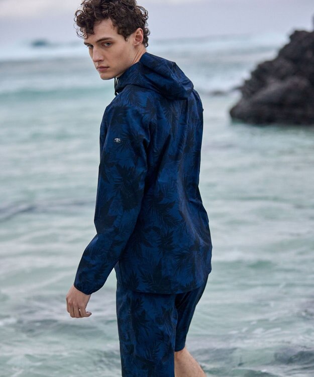 JOSEPH ABBOUD MOUNTAIN 【UNISEX】軽量/ECO撥水 3Dエンボスリーフショーツ ネイビー系6