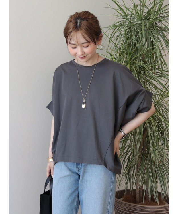 AMERICAN HOLIC ドルマン変形カットプルオーバー Charcoal Gray