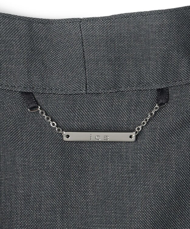 ICB L 【WEB＆一部店舗限定】 SerikaWorsted ノーカラーロングジレ ミディアムグレー