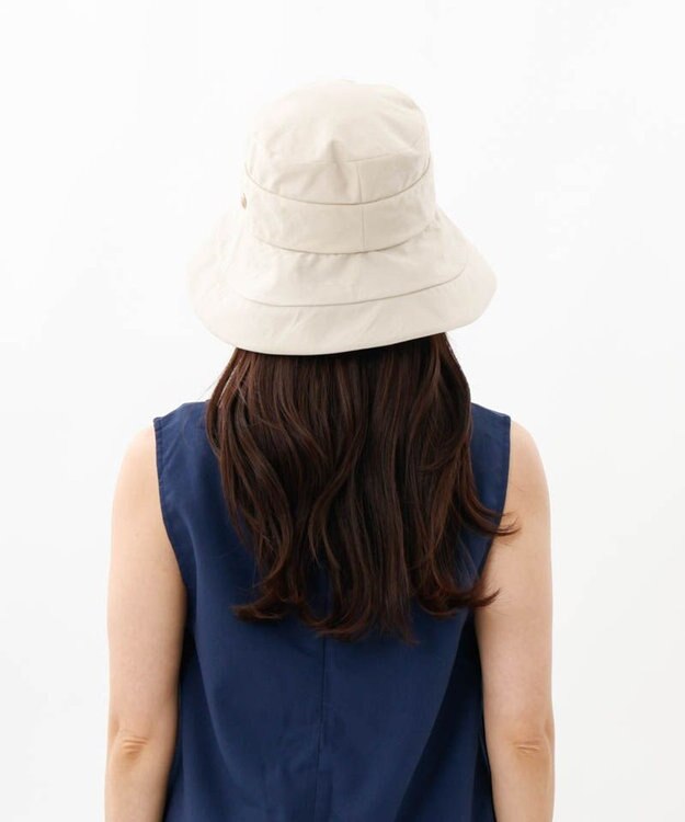 AURORA 【 LANVIN COLLECTION（ランバン コレクション） 】綿麻キャペリンハット ベージュ