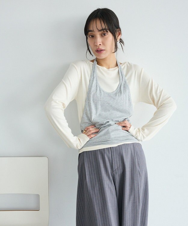 CRAFT STANDARD BOUTIQUE 2点セット/ホルターネック+ロンTee Ivory