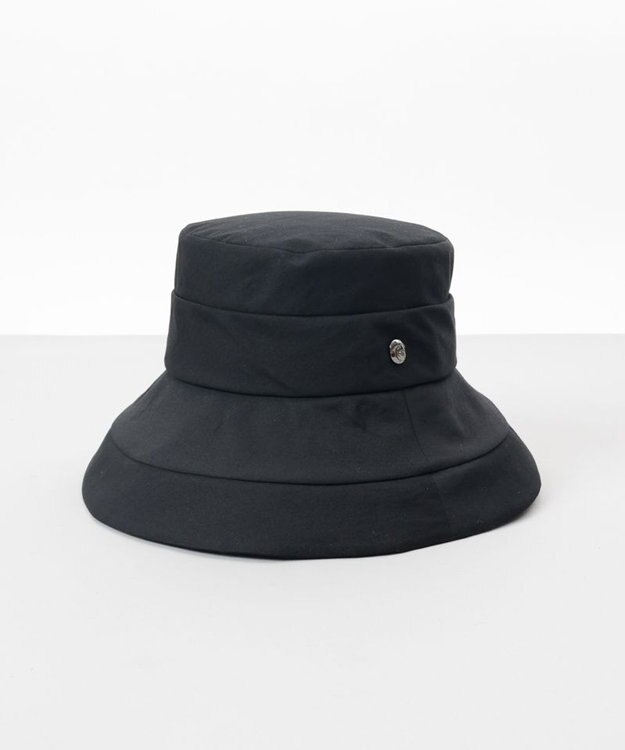 AURORA 【 LANVIN COLLECTION（ランバン コレクション） 】綿麻キャペリンハット ブラック