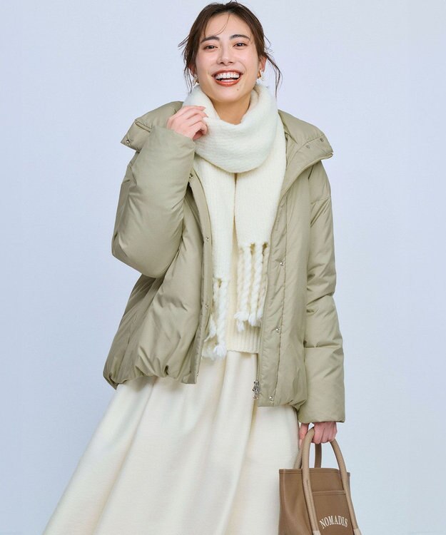 23区 L 【GISELe掲載】ウールカシミヤ パフスリーブ ニット アイボリー系