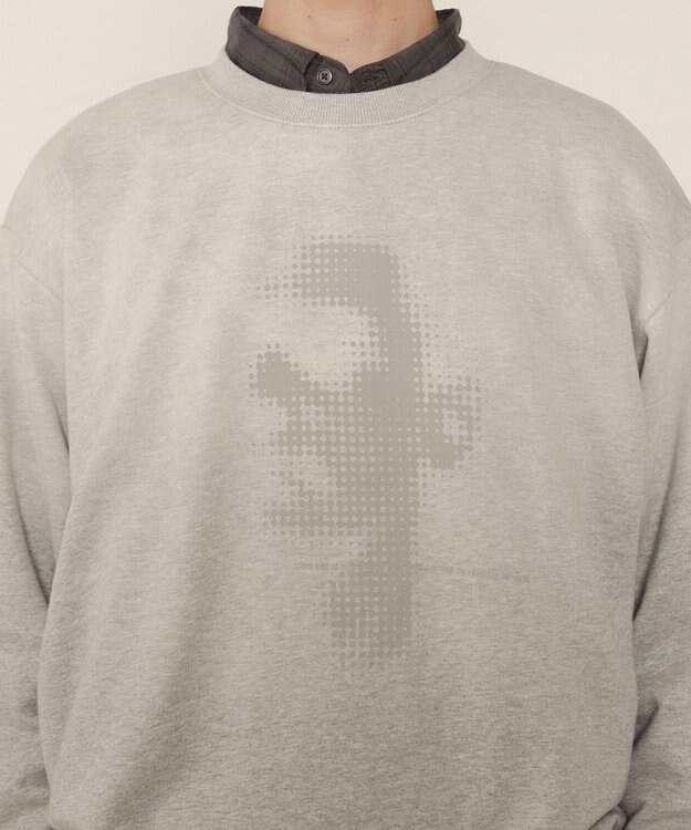 WEGO フェードプリントプルオーバー 杢グレー
