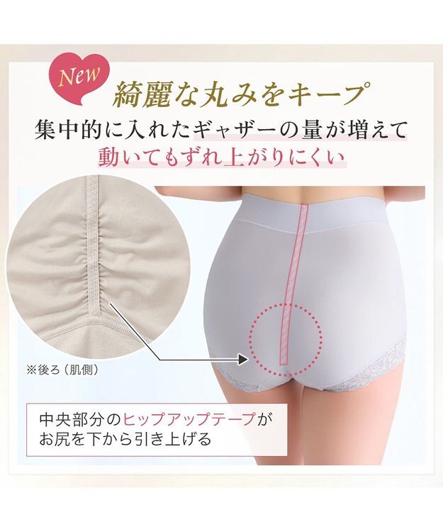 BRADELIS New York 【BRADELIS NewYork peace】　華やかレーシーショーツ24 アッシュブルー