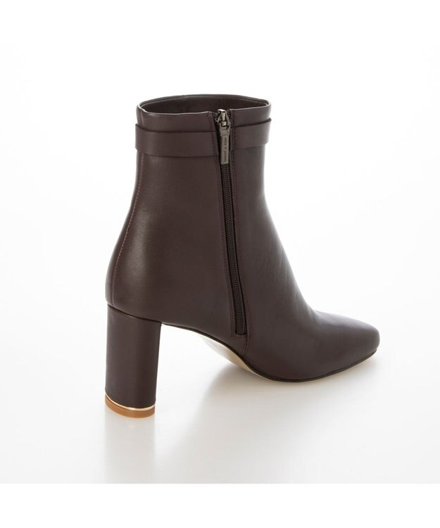 MODE ET JACOMO <MODE ET JACOMO>サイドベルトスクエアトゥショートブーツ ダークブラウン