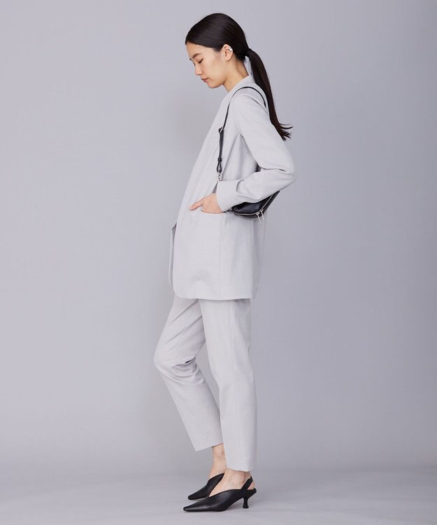 ICB 【セットアップ対応・洗える】 LooseWeave ノーカラージャケット トープ系