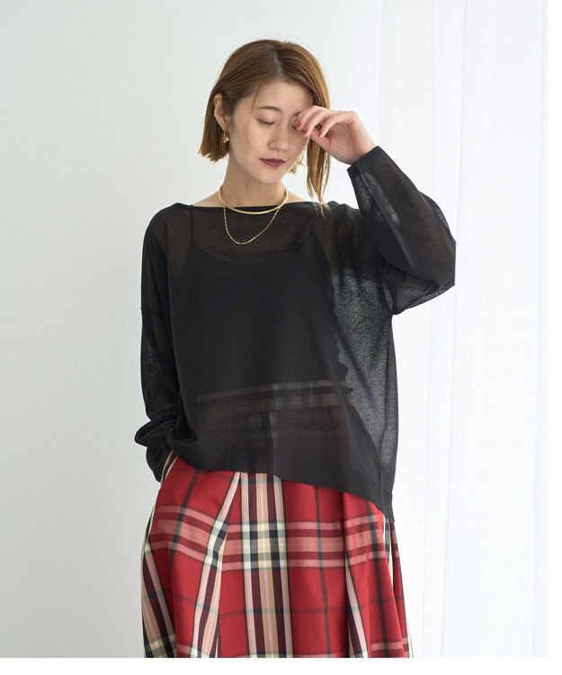 YECCA VECCA シアーニットプルオーバー Black